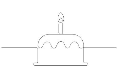 Pasta konseptinin aralıksız tek satır çizimi vektör çizimi