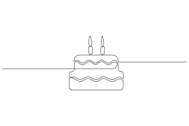 Pasta konseptinin aralıksız tek satır çizimi vektör çizimi