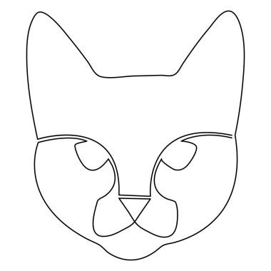 Sürekli bir çizgi halinde kedi evcil hayvan taslak çizimi sanat vektörü çizimi ve minimalist çizim