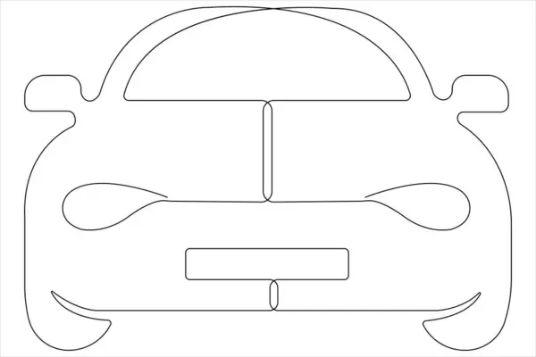Araba yarışı konsepti ve ana hatlı vektör illüstrasyonunun aralıksız çizimi