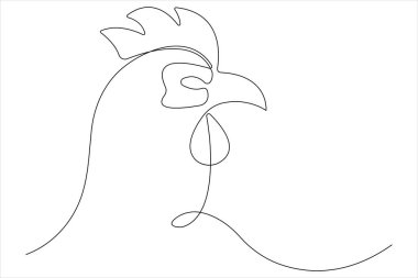 Evcil hayvan tavuğu konseptinin aralıksız çizimi vektör çizimi