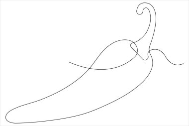 Stil vektör illüstrasyonunun aralıksız bir çiziminde acı baharat biberi