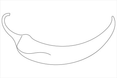 Stil vektör illüstrasyonunun aralıksız bir çiziminde acı baharat biberi