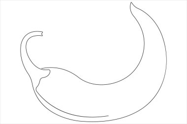 Stil vektör illüstrasyonunun aralıksız bir çiziminde acı baharat biberi