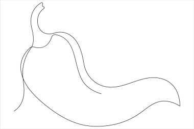 Stil vektör illüstrasyonunun aralıksız bir çiziminde acı baharat biberi