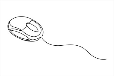 Devamlı bilgisayar fare tasarımı sanatı çizdim. Vektör illüstrasyonu