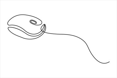 Devamlı bilgisayar fare tasarımı sanatı çizdim. Vektör illüstrasyonu