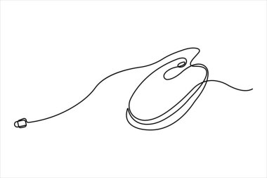 Devamlı bilgisayar fare tasarımı sanatı çizdim. Vektör illüstrasyonu