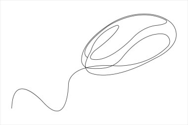 Devamlı bilgisayar fare tasarımı sanatı çizdim. Vektör illüstrasyonu