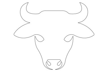 İnek evcil hayvan konseptinin aralıksız bir çizimi vektör çizimi
