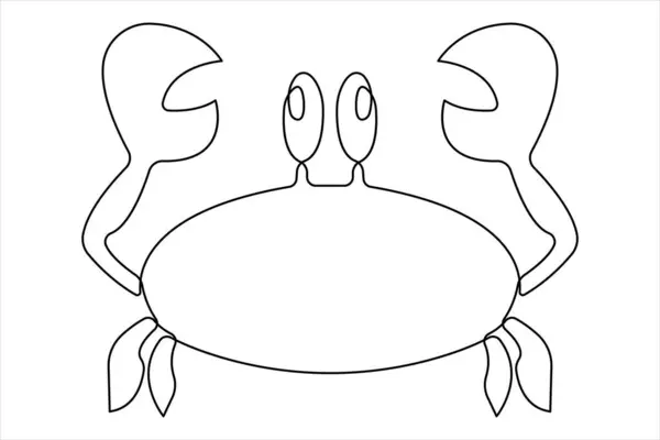 Yengeç aralıksız minimalizm tasarımı çizimi çizimi vektör çizimi