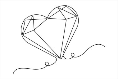 Tasarım vektörü çiziminin aralıksız tek çizgi çizimi