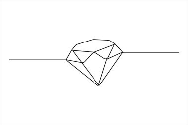 Tasarım vektörü çiziminin aralıksız tek çizgi çizimi