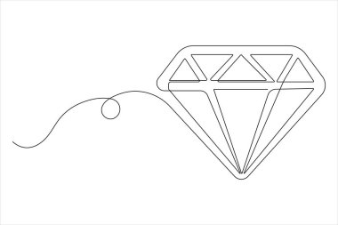 Tasarım vektörü çiziminin aralıksız tek çizgi çizimi