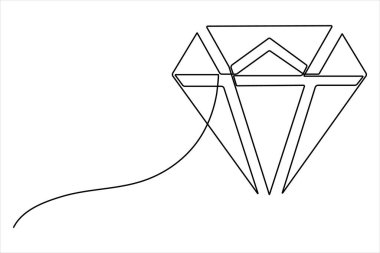 Tasarım vektörü çiziminin aralıksız tek çizgi çizimi