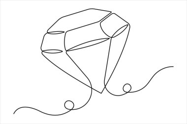 Tasarım vektörü çiziminin aralıksız tek çizgi çizimi