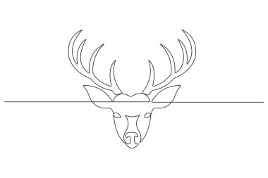 Ren geyiği, vahşi hayvan geyiği ve Dünya Hayvan Günü 'nün aralıksız çizimleri. Noel vektörü.