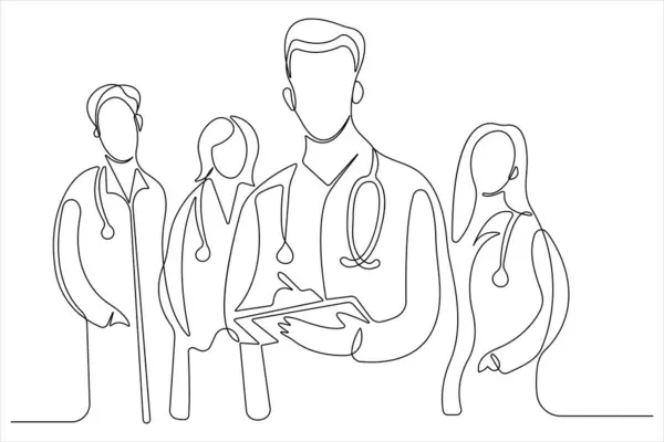 Doktor-vektör-doktor gününün kesintisiz çizimleri.