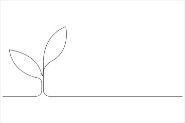 Ekoloji Sürdürülebilir tek çizgi sanatı, Doğa Gezegeni bir çizgi vektörü