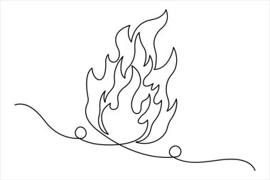 Aralıksız ateş sanatı çizimi vektör illüstrasyonuName