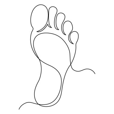 Basit stil ve çizim vektörü çizimi ile çıplak ayak çizimleri devam ediyor.