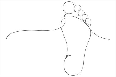 İnsan ayak izi vektörünün sürekli çizimi