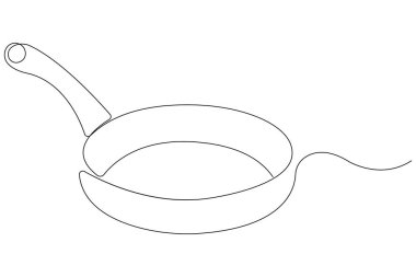 Taslak vektör illüstrasyon kavramının tava sürekli çizimi