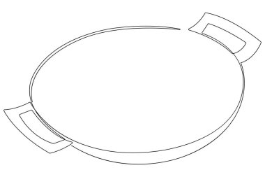 Taslak vektör illüstrasyon kavramının tava sürekli çizimi