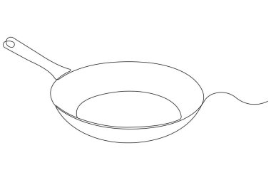 Taslak vektör illüstrasyon kavramının tava sürekli çizimi