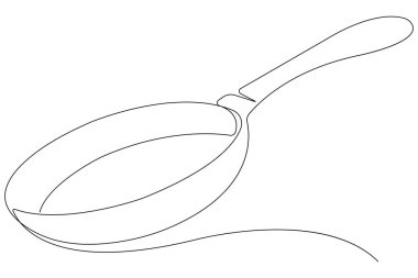 Taslak vektör illüstrasyon kavramının tava sürekli çizimi