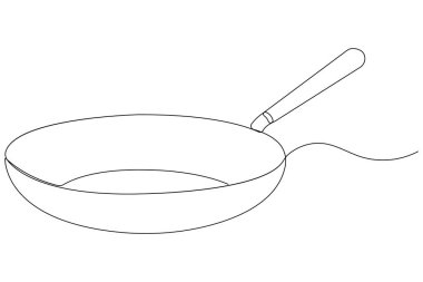 Taslak vektör illüstrasyon kavramının tava sürekli çizimi