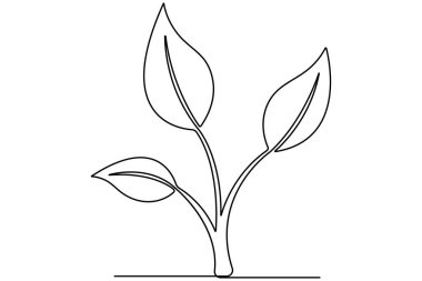 Bitkinin sürekli çizimi bitkiler, tarım ve tohumlar için olabilir.