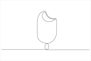 Lezzetli ve serin taze dondurmanın kesintisiz çizimi, minimalizm tasarım vektörü