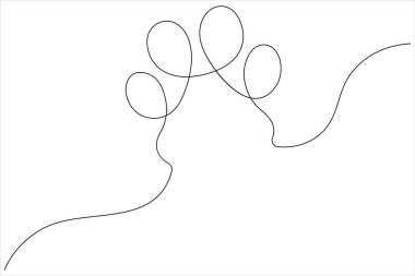 Kedi pençesi ve hayvan ayak izi konsepti çizimi.