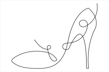 Devamlı yüksek topuklu güzel moda ayakkabılı kadın çizimleri.