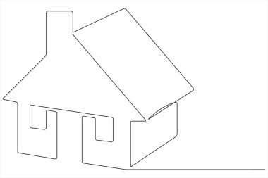 Aralıksız bir çizim, el çizimi, emlak piyasasının yerleşim yeri tasarımı.