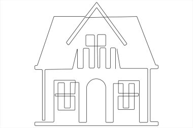 Aralıksız bir çizim, el çizimi, emlak piyasasının yerleşim yeri tasarımı.