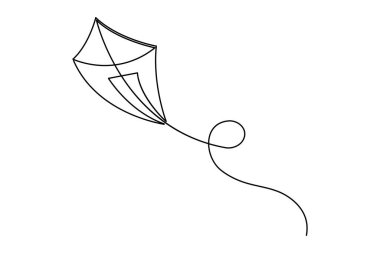 Vektör illüstrasyonunun sürekli bir çizgi çizimi