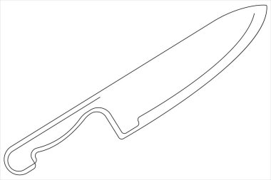 Bıçak ana hatları çiziminin kesintisiz bir çizimi