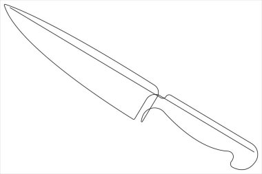 Bıçak ana hatları çiziminin kesintisiz bir çizimi