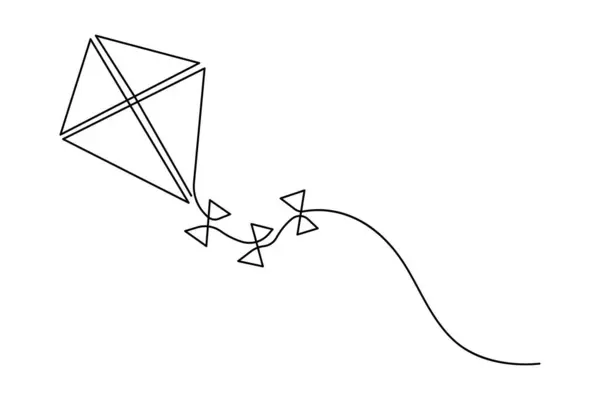 Vektör illüstrasyonunun sürekli bir çizgi çizimi