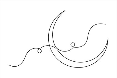 Ay, Ramazan Kareem ve Kurban Bayramı 'nın ana hatları çiziminde aralıksız tek bir çizgi çizer.