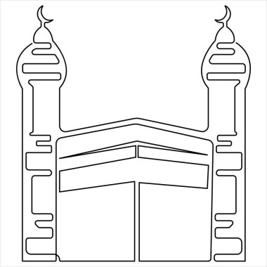 Tarihi eser camiinin aralıksız bir çizimi huzur verici bir ibadet yeri olarak kullanılıyor.