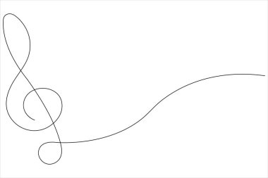 Müzik araçlarının aralıksız bir satır çizimi vektör illüstrasyon müzik günü şarkısı ses konsepti