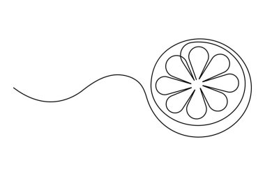 Robot resimdeki ikon portakal meyvelerinin tek bir çizgisi süreklidir.