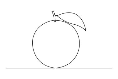 Robot resimdeki ikon portakal meyvelerinin tek bir çizgisi süreklidir.