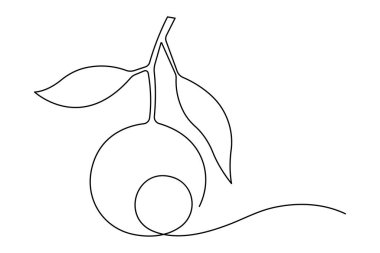 Robot resimdeki ikon portakal meyvelerinin tek bir çizgisi süreklidir.