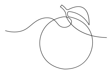 Robot resimdeki ikon portakal meyvelerinin tek bir çizgisi süreklidir.