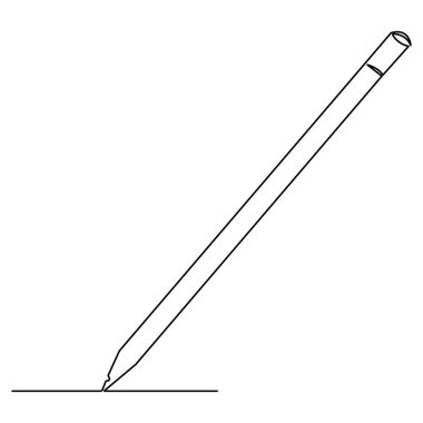 Bir kalem konsepti çiziminin kesintisiz tek satır çizimi vektör çizimi