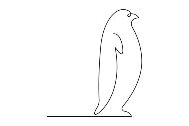 Penguen, vektörün sürekli bir çizgi çizimi